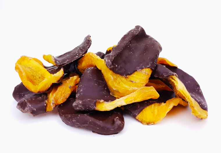 Bestel hier Gedroogde Kaki's in Chocoladedip